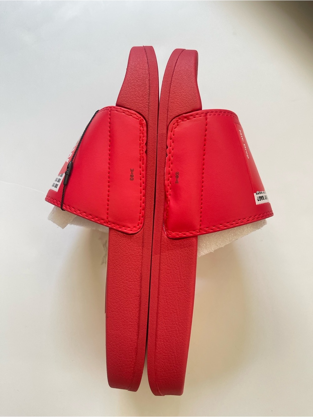 BTS Red Slide Sandals - Picture 6 of 7